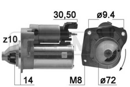 Startmotor, citroën,ds,opel,peugeot, 16 080 646 80, 96 715 308 80, 96 884 773 80