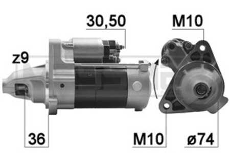 Startmotor, daihatsu cuore vii, sirion, peugeot 306, 306 skåp / kombi, subaru justy iv, 28100-B1020, 28100-B2120