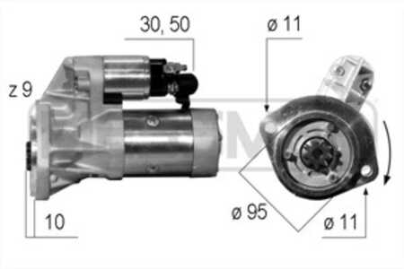 Startmotor, nissan cabstar e, trade buss, trade flak/chassi, trade skåp, 23300-1S900, 23300-54T00, 23300-90069