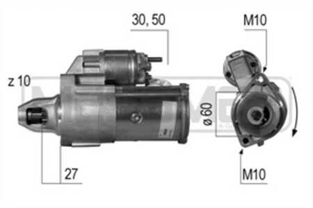 Startmotor, chrysler 300c, 300c touring, jeep commander, grand cherokee iii, RX801 472AA