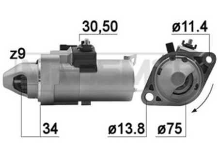 Startmotor, honda accord viii, accord kombi viii, civic hatchback viii, cr-v iii, 31200-R40-A01, 31200-RAA-A51, 31200-RAA-A61, 