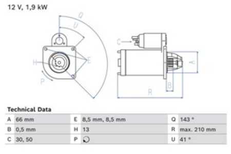 Startmotor, bmw,mini, 12 41 8 570 848, 12 41 8 581 788