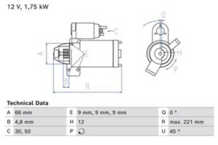 Startmotor, bmw, 12 41 8 583 451