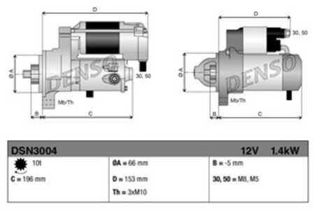 Startmotor, citroën,fiat,ford,lancia,peugeot, 5802CY, 5802W5, 5802V8, 5802W8, 9648111680, 9656299480, M000T85381, M000T86081, M