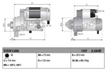 Startmotor, honda accord viii, accord kombi viii, cr-v iii, cr-v iv, 31200-RL0-G51, 31200-RL0-G52, DY4J5