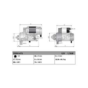 Startmotor, toyota auris, auris kombi, c-hr, corolla halvkombi, corolla kombi, 28100-0Y240