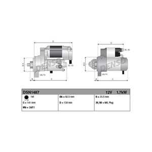 Startmotor, subaru forester, impreza halvkombi, impreza sedan, xv, 23300AA700, 23300AA701