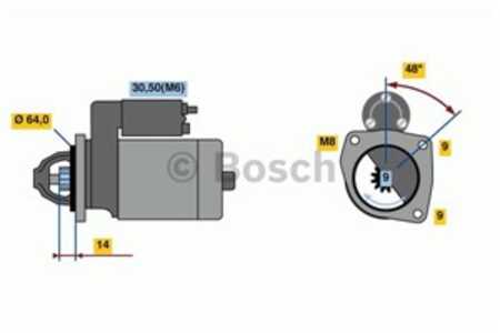 Startmotor, abarth,alfa romeo,fiat,ford,jeep,lancia, 1715776, 1881471, 51804744, 51873926, 51916 168, 51916168, 51916169, BS51 