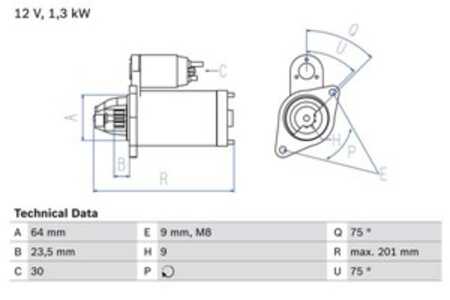 Startmotor, alfa romeo,fiat,lancia, 46823548, 51880229, 55204116