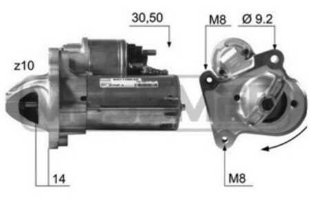 Startmotor, ford,mazda, 1502880, 1670812, 1734633, 8V21 11000 AC, 8V21 11000 AD, 8V21 11000 AE, Y405-18400-A, Y405-18400-B