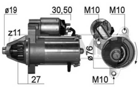 Startmotor, ford, 1787954, 8Z0253609C, CV6T 11000 DB