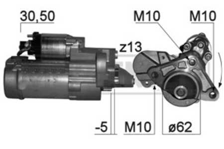 Startmotor, ford, 1870363, DS7T 11000 PC