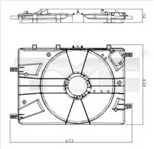 Stöd, kylfläkt, opel astra j, astra j gtc, astra j sedan, astra j sports tourer, 1314001, 13289626