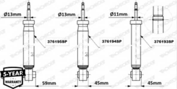 Stötdämpare, Bakaxel, audi,seat,skoda,vw, 5Q0513029JC, 5Q0513029JG, 5Q0513029KJ, 5Q0513029KP, 5Q0513049BM, 5Q0513049BQ, 5Q05130