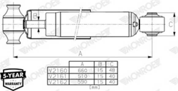 Stötdämpare, Bakaxel, ford transit v363 buss, transit v363 flak/chassi, transit v363 skåp, 1810728, 1810729, 1811911, 1811912, 