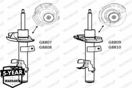 Stötdämpare, Framaxel, Höger, ford kuga ii, kuga van ii, 1872414, 1872415, 1872416, 2083662, 2083664, 2083666, 2190537, 2210742