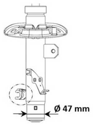 Stötdämpare, framaxel höger, peugeot 208 i, 208 skåp/halvkombi, 9801729180, 9801729380, 9802144680, 9804830880, 9804831080, 980