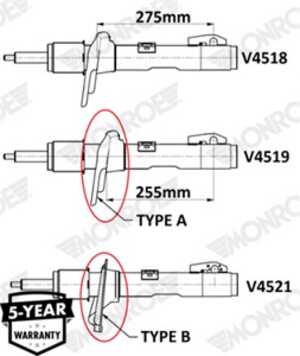 Stötdämpare, Framaxel, ford transit v363 buss, transit v363 flak/chassi, transit v363 skåp, 1810703, 1810705, 1810709, 1828690,