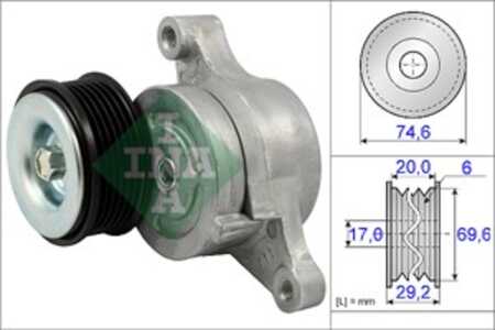 Sträckare, flerspårsrem, mazda 2, 2 sedan, 3, 3 sedan, ZJ3815980B, ZJ38-15-980B, ZJ3815980C, ZJ38-15-980C