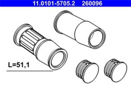 Styrlagersats, bromsok, Framaxel, seat,vw, 34 11 6 765 963, 7M3 698 647