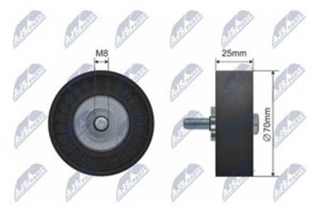 Styrrulle, drivrem/kilrem, ford,volvo, 1685619, 1685780, 1685884, 1714843, 1754059, 31330914, 9487405, BM5Q19A216AA, BM5Q-19A21