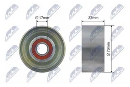 Styrrulle, drivrem/kilrem, honda accord viii, 31170R40A01, 31170-R40-A01, 31170R40A02, 31170-R40-A02, 31170RLFJ01, 31170-RLF-J01