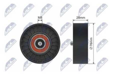 Styrrulle, drivrem/kilrem, mercedes-benz, 2712000570, A2712000570