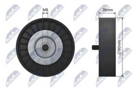 Styrrulle, drivrem/kilrem, audi,seat, 06B903341, 06B903341B