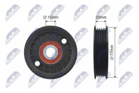 Styrrulle, drivrem/kilrem, audi a4 b5, a4 b5 avant, a6 c5, a6 c5 avant, 028 903 315 M, 028903315M