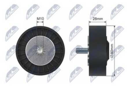 Styrrulle, drivrem/kilrem, bmw, 11 28 7 556 251, 11287556251, 7 556 251, 7556251