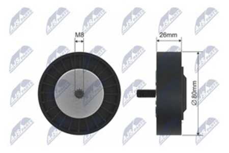 Styrrulle, drivrem/kilrem, bmw x3 [e83], x5 [e70], x6 [e71, e72], 11 28 7 799 859, 11287799859, 7 799 859, 7799859