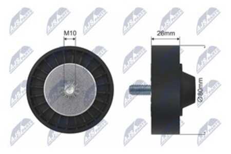 Styrrulle, drivrem/kilrem, bmw 1 [e81, e87], 3 [e90], 3 touring [e91], 5 [e60], 11 28 7 535 860, 11287535860, 7 535 860, 7535860