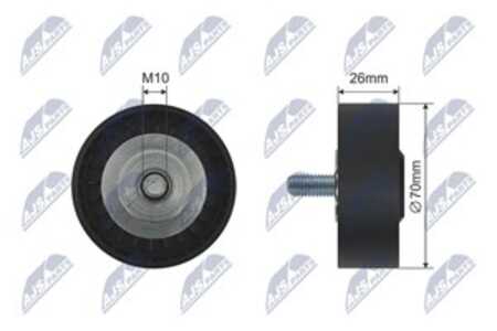 Styrrulle, drivrem/kilrem, bmw,ssangyong, 1 440 237, 11 28 1 440 237, 11 28 7 549 557, 11281440237, 11287549557, 1440237, 66420