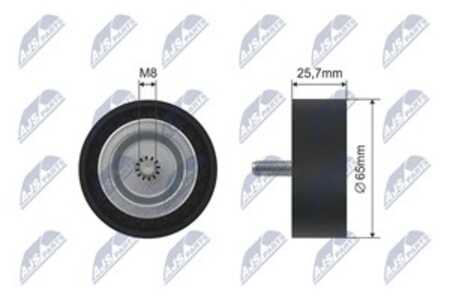 Styrrulle, drivrem/kilrem, jeep,mercedes-benz, 651 200 03 70, 6512000370, 68027648AA, A 651 200 03 70, A6512000370, K68027648AA