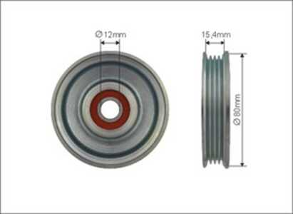 Styrrulle, drivrem, nissan cabstar, np300 navara, np300 navara flak/chassi, nt400 cabstar, pathfinder iii, 11925-EB70A, 11925-V