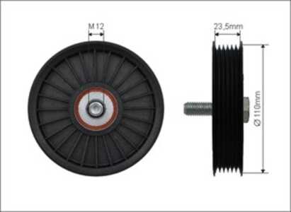 Styrrulle, drivrem, chevrolet,daewoo, 10118723, 25180907, 96183113