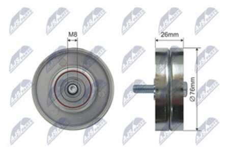 Styrrulle, drivrem, volvo s40 i, v40 kombi, 9143643