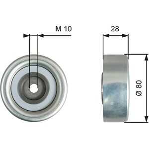 Styrrulle, drivrem, mitsubishi l200 / triton, l200 / triton flak/chassi, pajero sport ii, MD327653