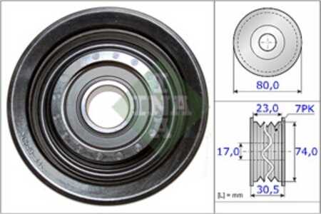 Styrrulle, drivrem, honda accord viii, accord kombi viii, civic hatchback viii, civic sedan viii, cr-v iii, cr-v iv, fr-v, 3119