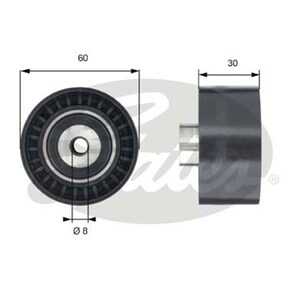 Styrrulle, kamrem, citroën c2, c3 i, c4 i, c4 coupé, peugeot 1007, 206 halvkombi, 206 sw, 207, 307, 307 break, 307 sw, 0830.52,