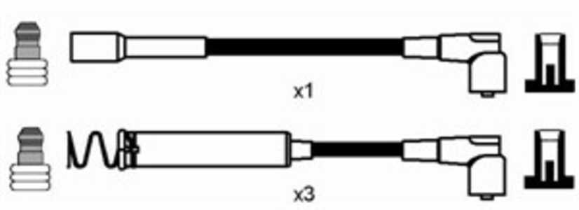 Tändkabelsats, , 12 82 072, 1612528, 1612543, 90 413 179, 90 442 404, 90442404