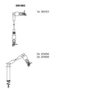 Tändkabelsats, opel astra f, astra f halvkombi, 1612559, 90443693