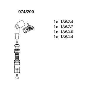 Tändkabelsats, bmw 3 [e46], 3 coupé [e46], 3 touring [e46], 5 [e34], 12 12 1 709 343, 12 12 1 709 344, 12 12 1 709 345, 12 12 1