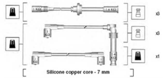 Tändkabelsats, alfa romeo 164, gtv, 60564150, 60564151, 60567866, 60573733, 60584943