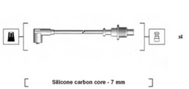 Tändkabelsats, citroën,fiat,peugeot, 1462110080, 5967 LO