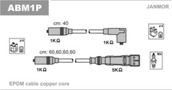 Tändkabelsats, audi 100 c4 avant, 100 c4 sedan, 80 b3 sedan, 803998031