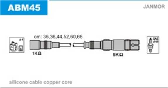 Tändkabelsats, audi 100 c4 avant, 100 c4 sedan, 80 b4 avant, 80 b4 sedan, coupe b3, 078905401, 078905531A, 078905532A, 07890553