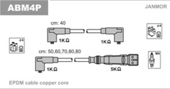 Tändkabelsats, audi,vw, 305998031, 437998031B