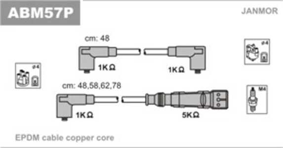 Tändkabelsats, seat arosa, vw lupo i, polo classic iii, polo variant, 032905483G, N104300.03