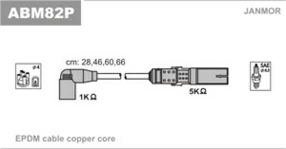 Tändkabelsats, seat,skoda,vw, 06A 905 409 A, 06A 905 409 E, 06A 905 409 F, 06A 905 409 H, 06A 905 409 L, 06A905409F, 06A905409M